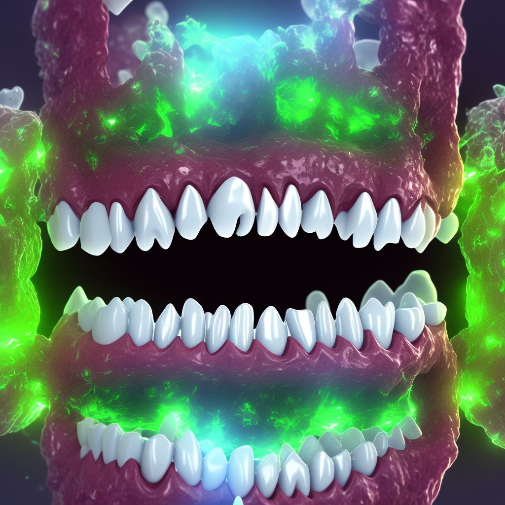 Ankylosis of teeth digital illustration