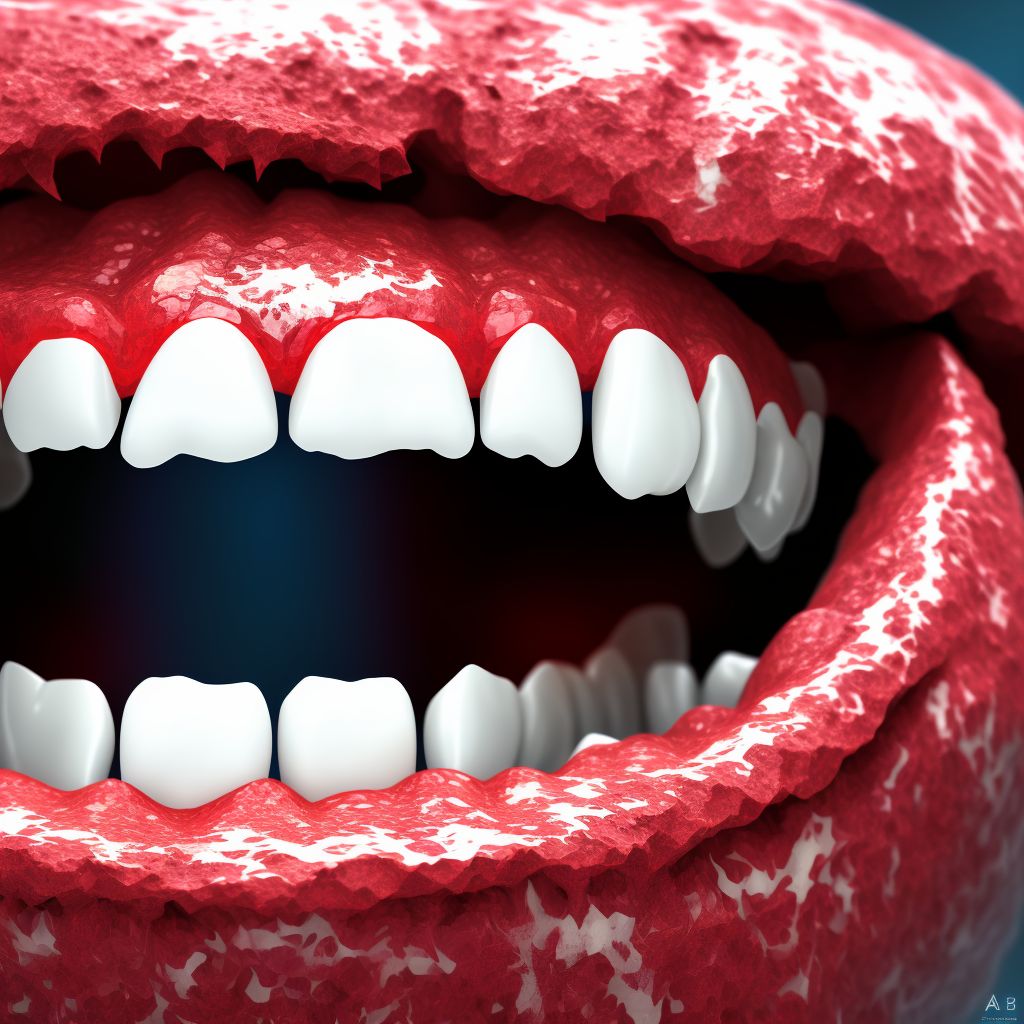 Cracked tooth digital illustration