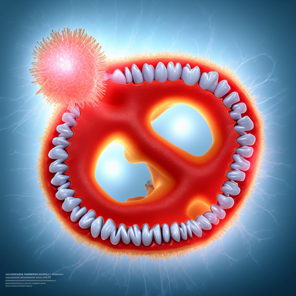 Chronic apical periodontitis digital illustration