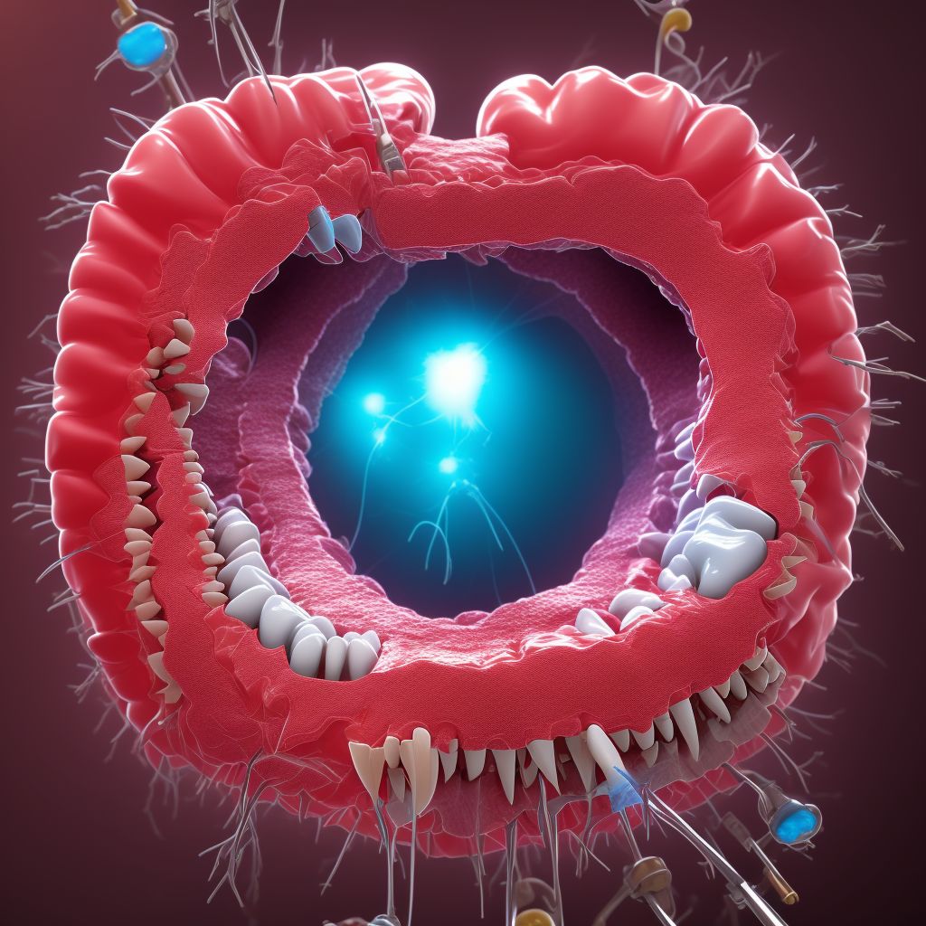 Chronic periodontitis, generalized, severe digital illustration