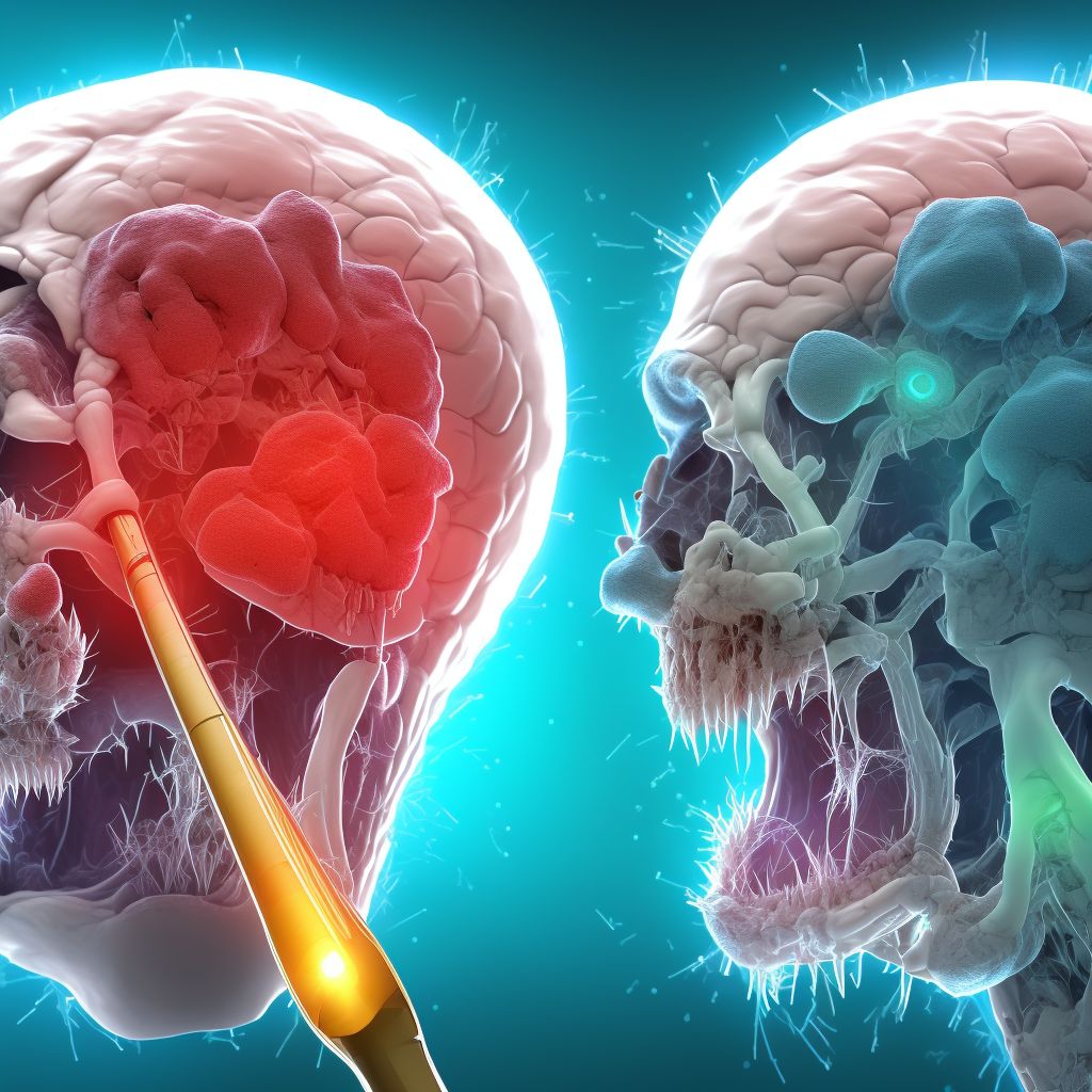 Localized gingival recession, severe digital illustration