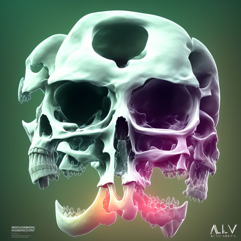 Horizontal alveolar bone loss digital illustration