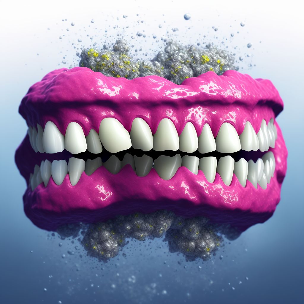 Exfoliation of teeth due to systemic causes digital illustration