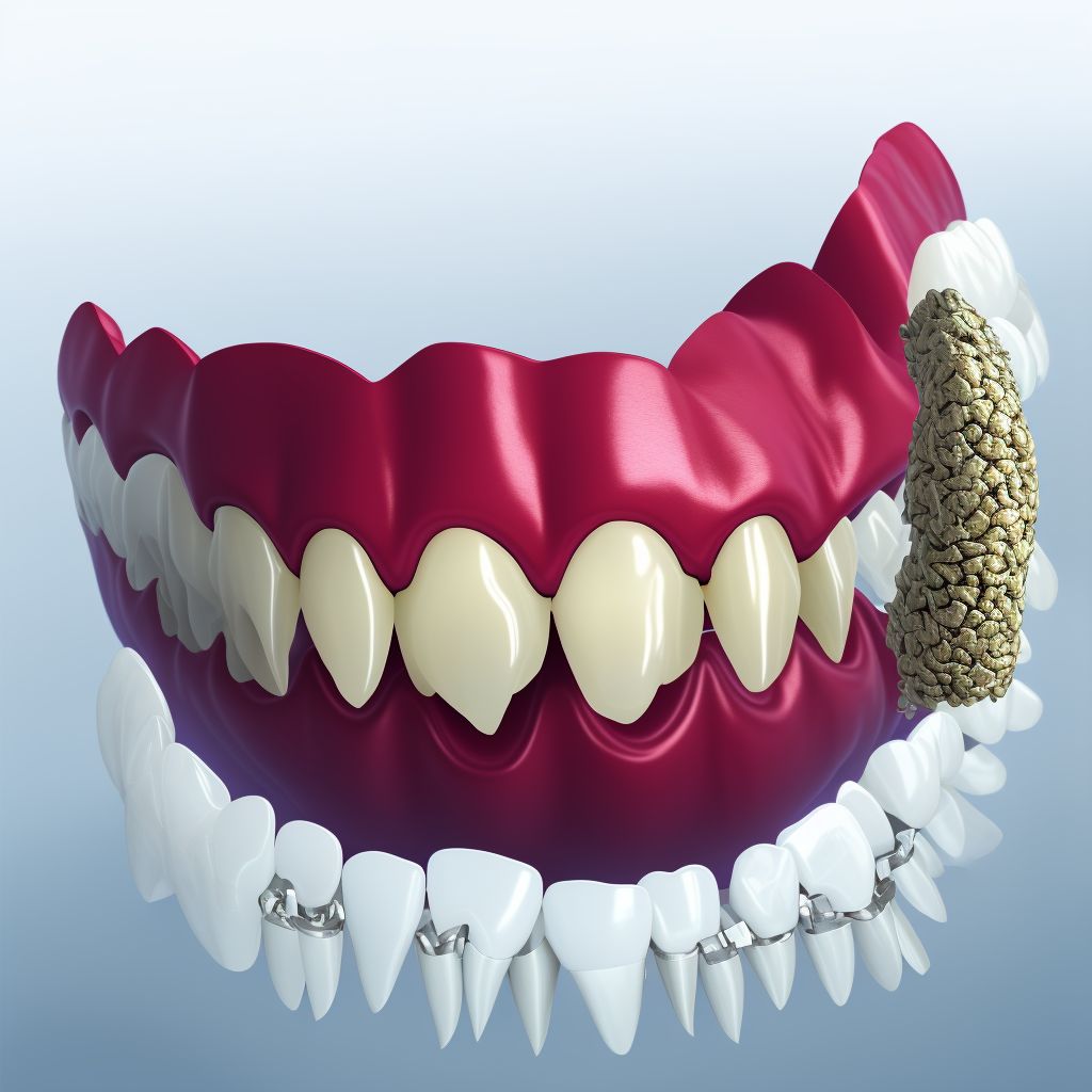 Complete loss of teeth, unspecified cause, class II digital illustration