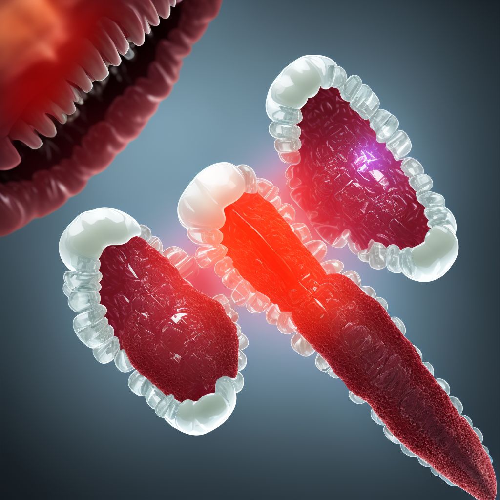 Complete loss of teeth, unspecified cause, class III digital illustration