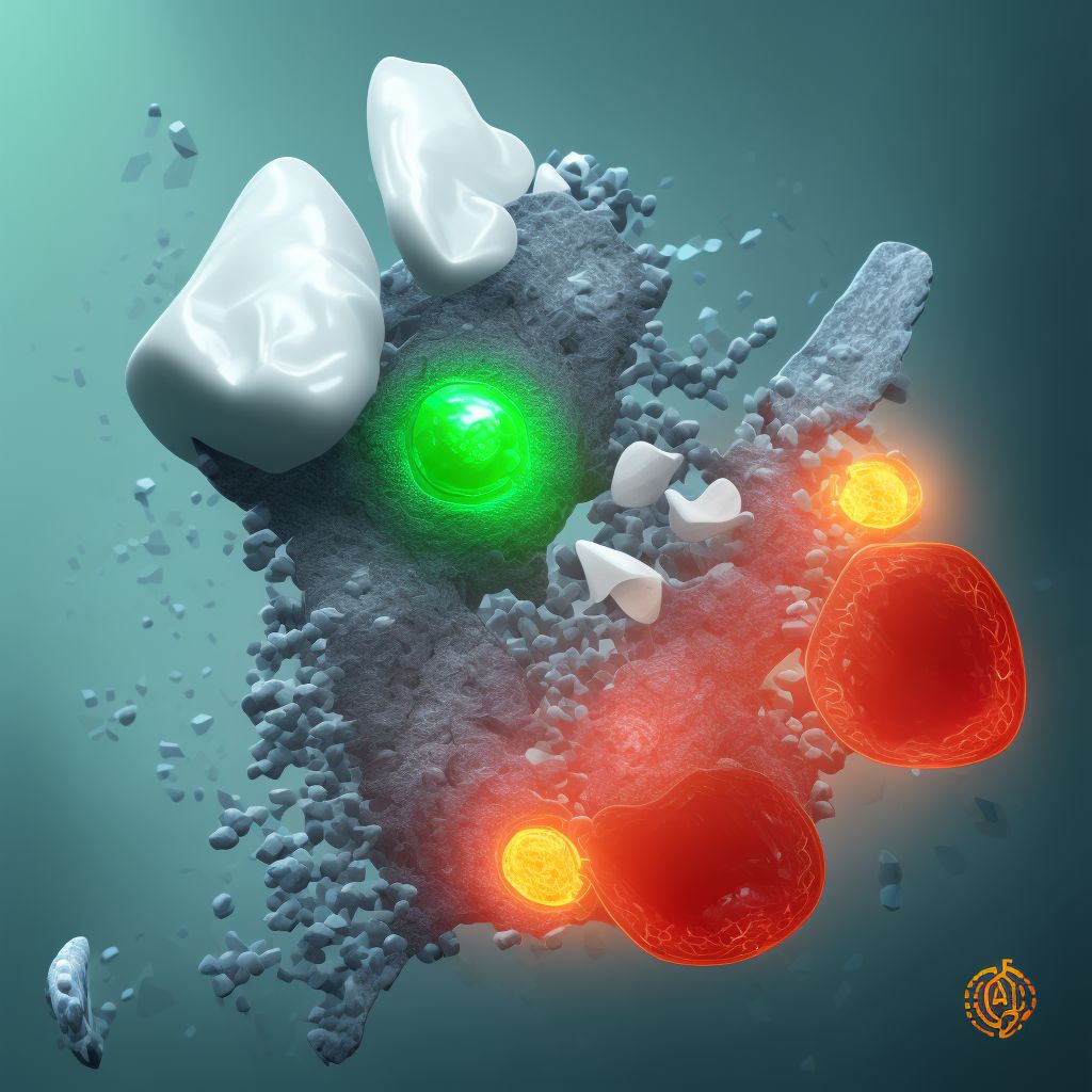 Complete loss of teeth due to trauma, class II digital illustration