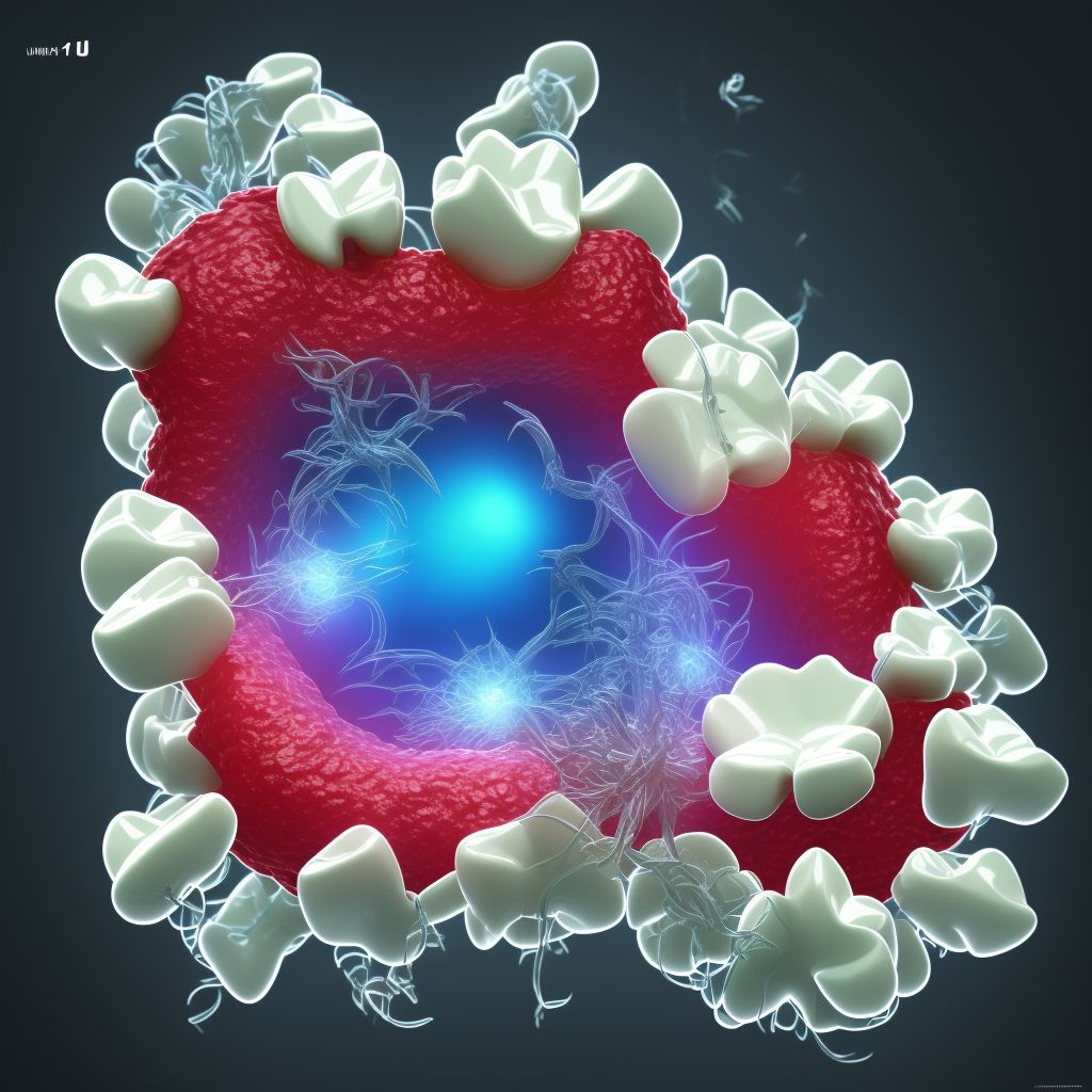 Complete loss of teeth due to trauma, unspecified class digital illustration