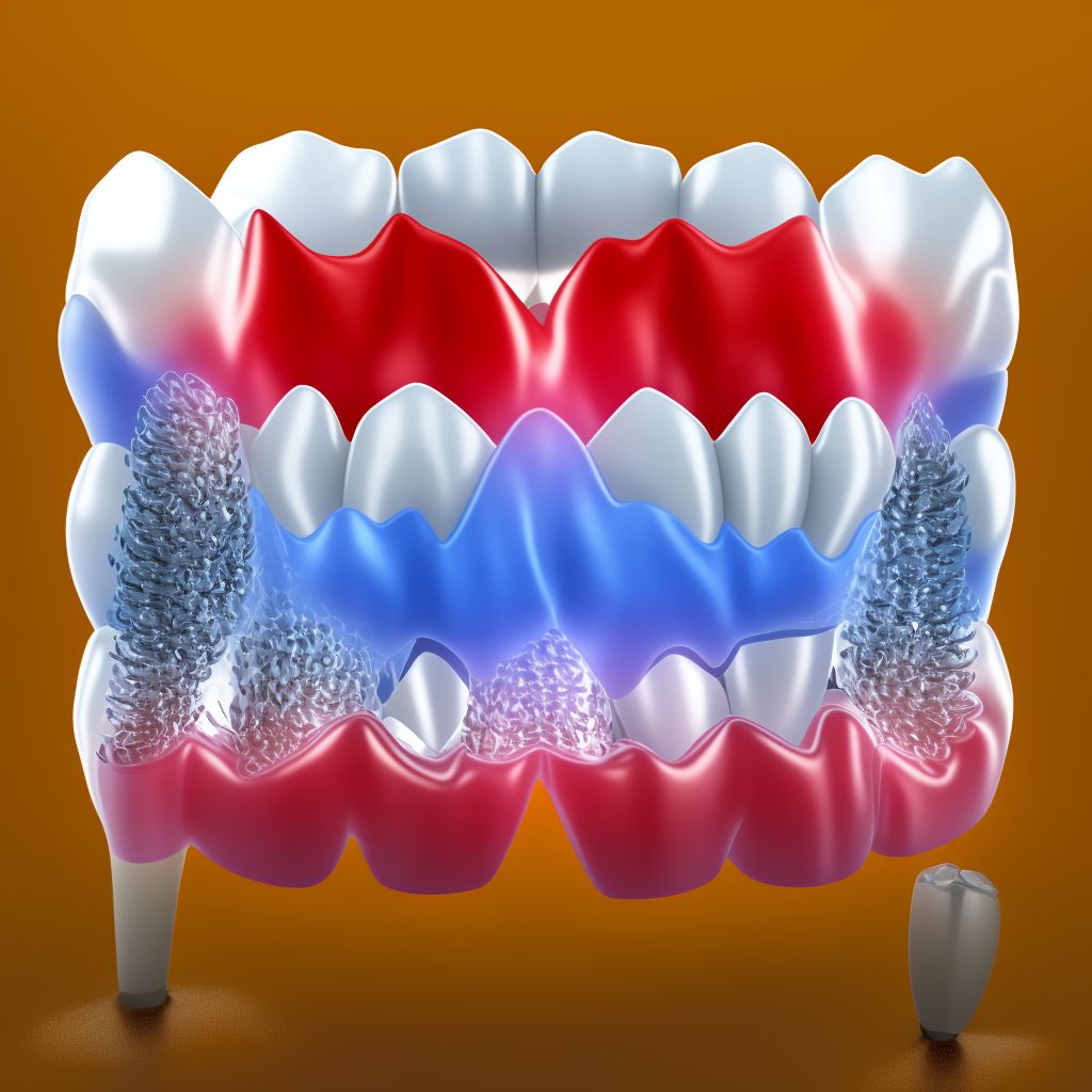 Complete loss of teeth due to periodontal diseases, class I digital illustration