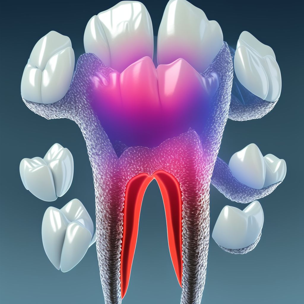 Complete loss of teeth due to periodontal diseases, class II digital illustration