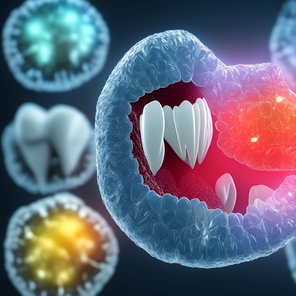 Complete loss of teeth due to periodontal diseases, unspecified class digital illustration