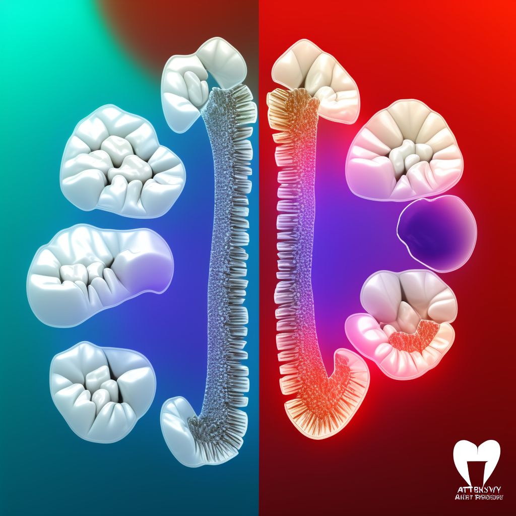 Complete loss of teeth due to other specified cause, class I digital illustration