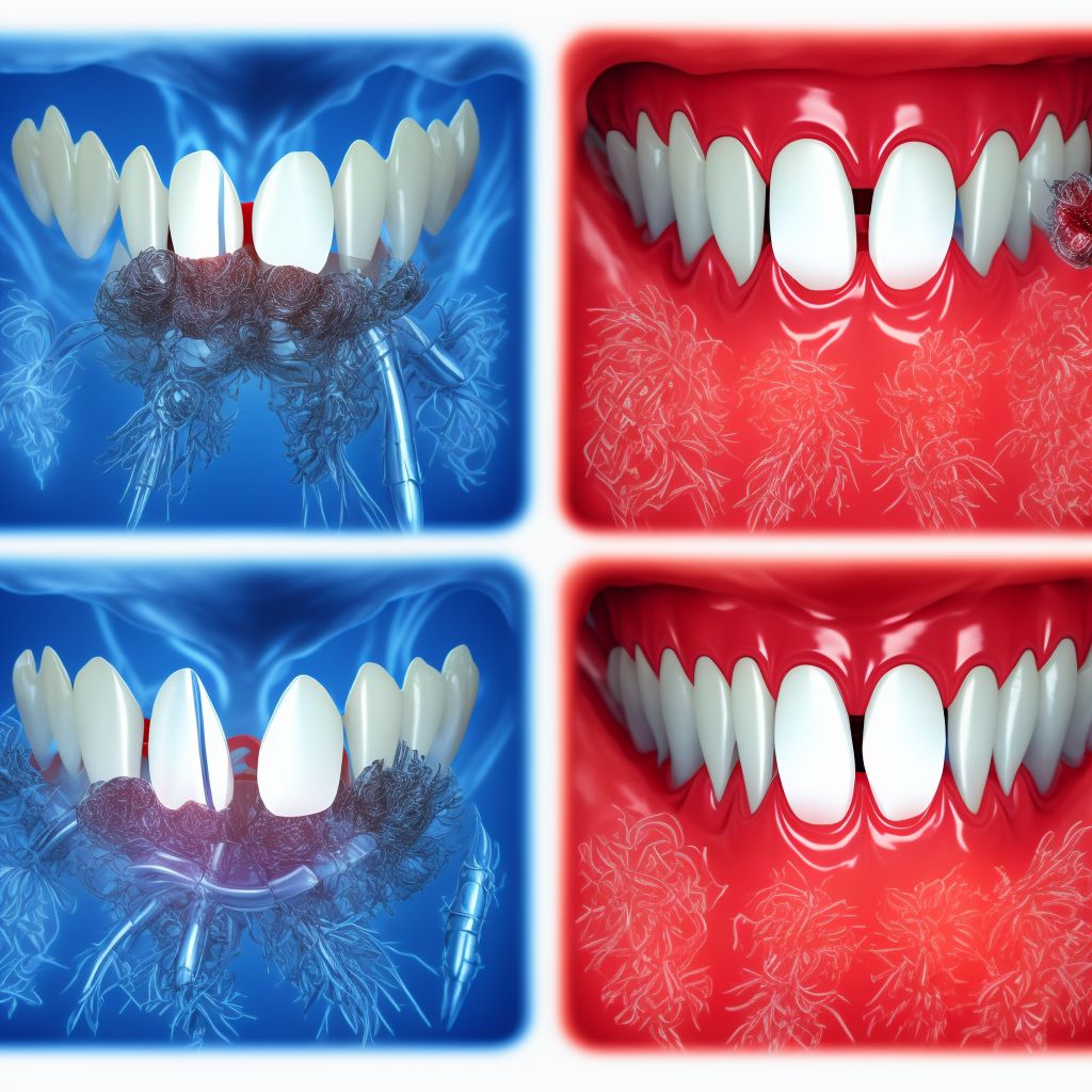 Complete loss of teeth due to other specified cause, class III digital illustration