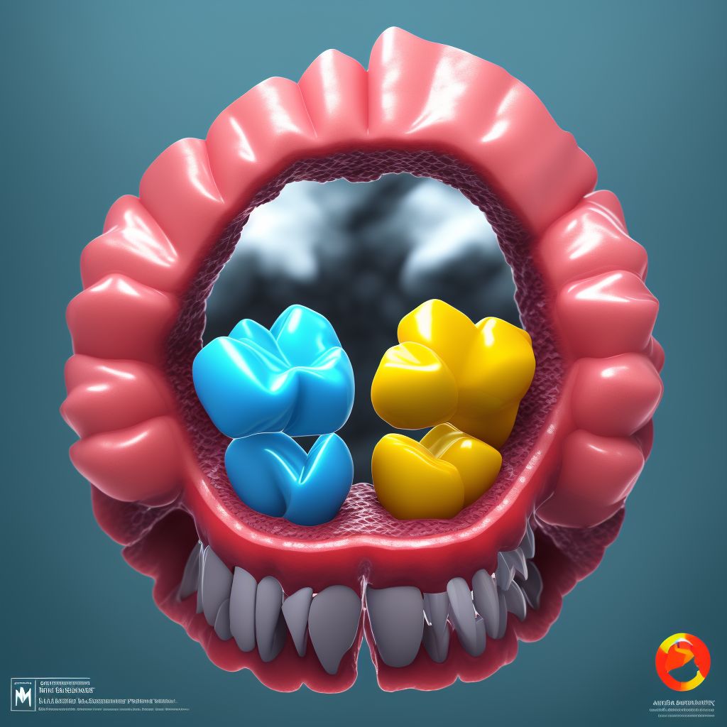 Partial loss of teeth, unspecified cause, class I digital illustration