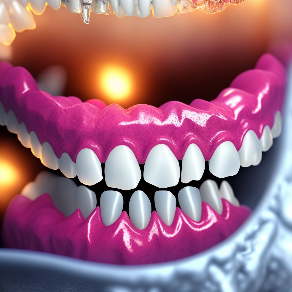 Partial loss of teeth due to periodontal diseases, unspecified class digital illustration