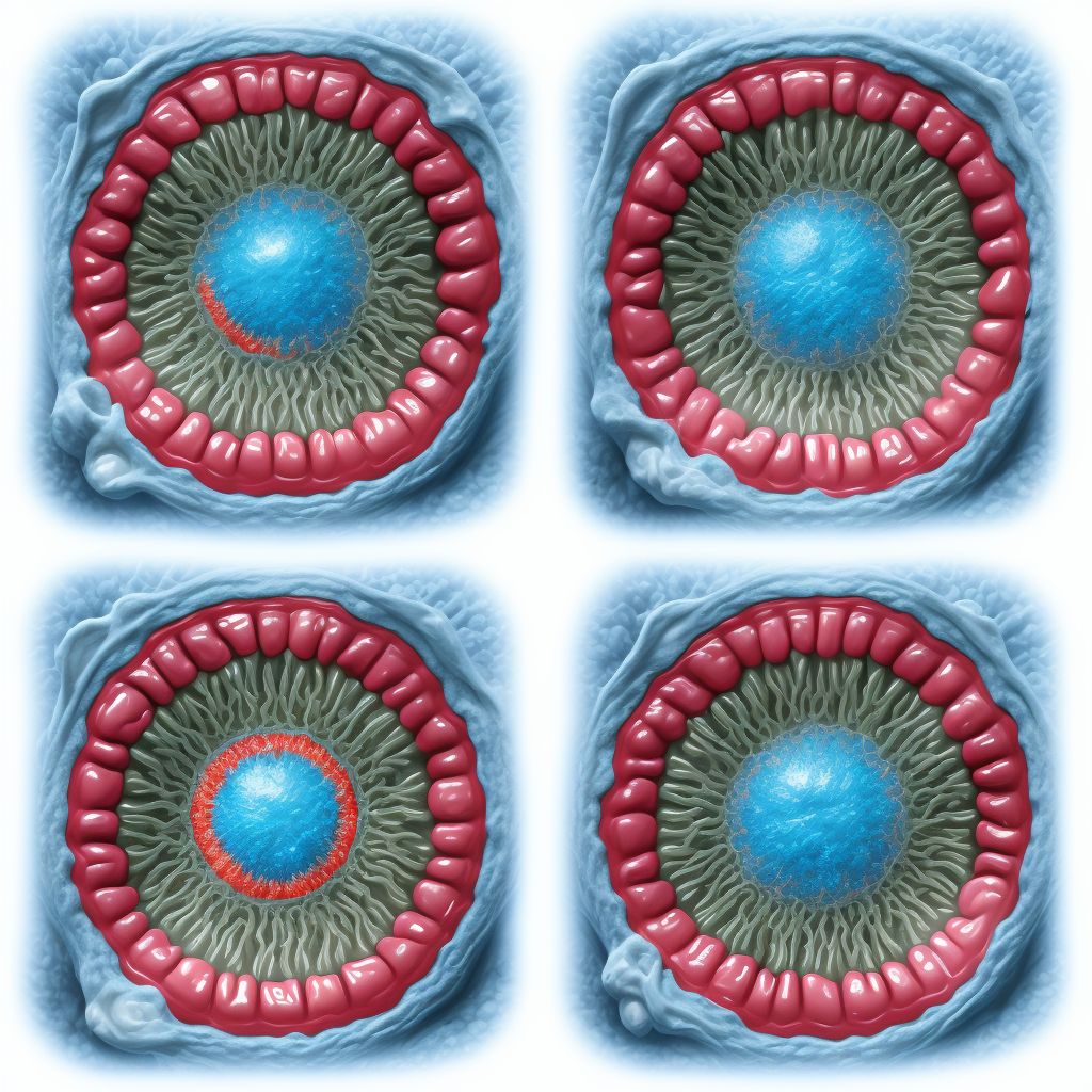 Partial loss of teeth due to caries, class II digital illustration