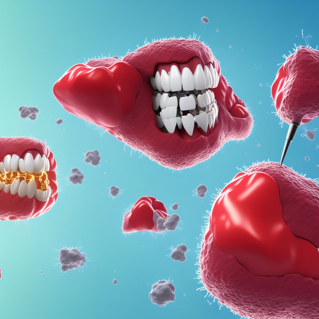 Partial loss of teeth due to other specified cause, class III digital illustration