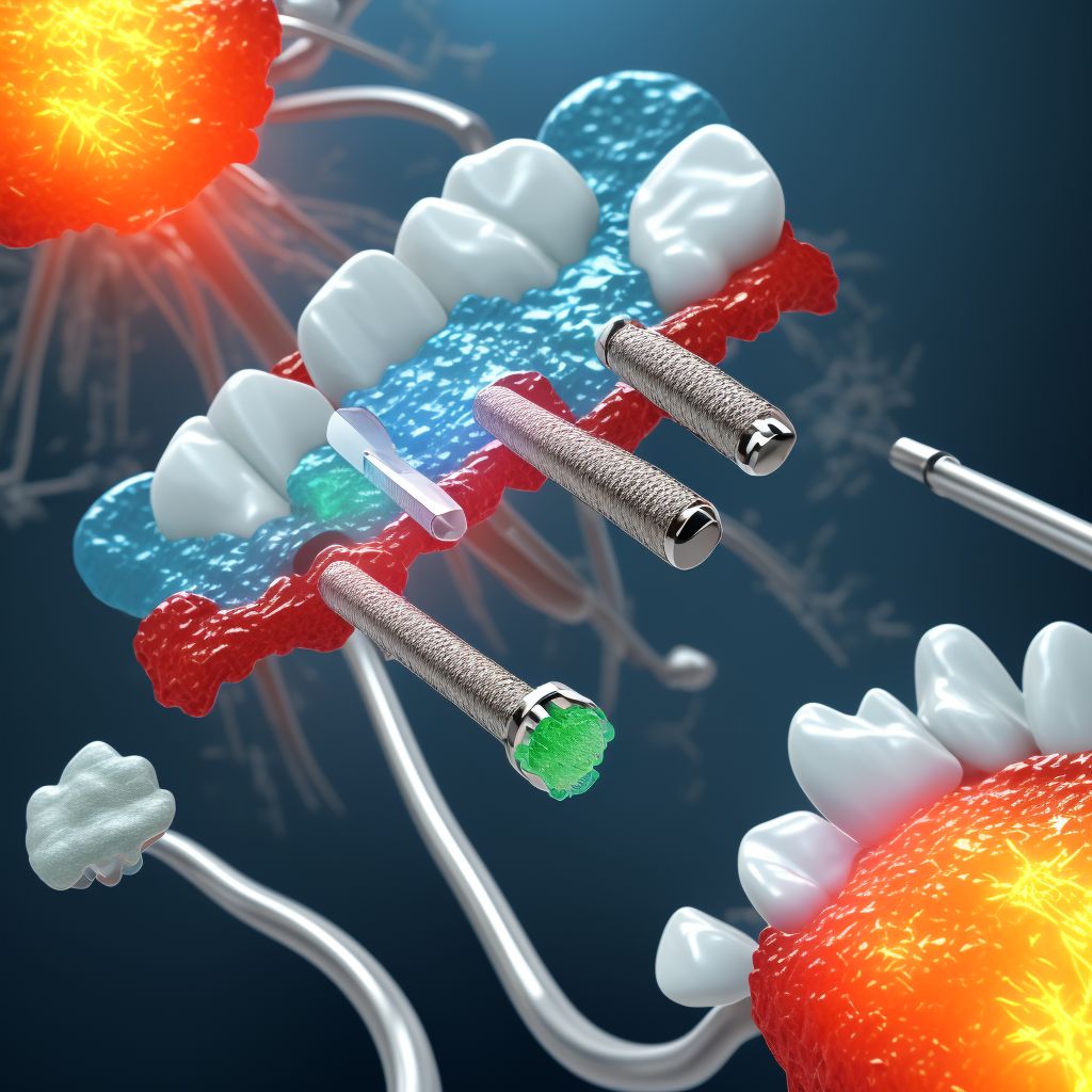 Fractured dental restorative material, unspecified digital illustration