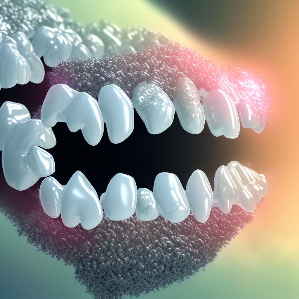 Allergy to existing dental restorative material digital illustration