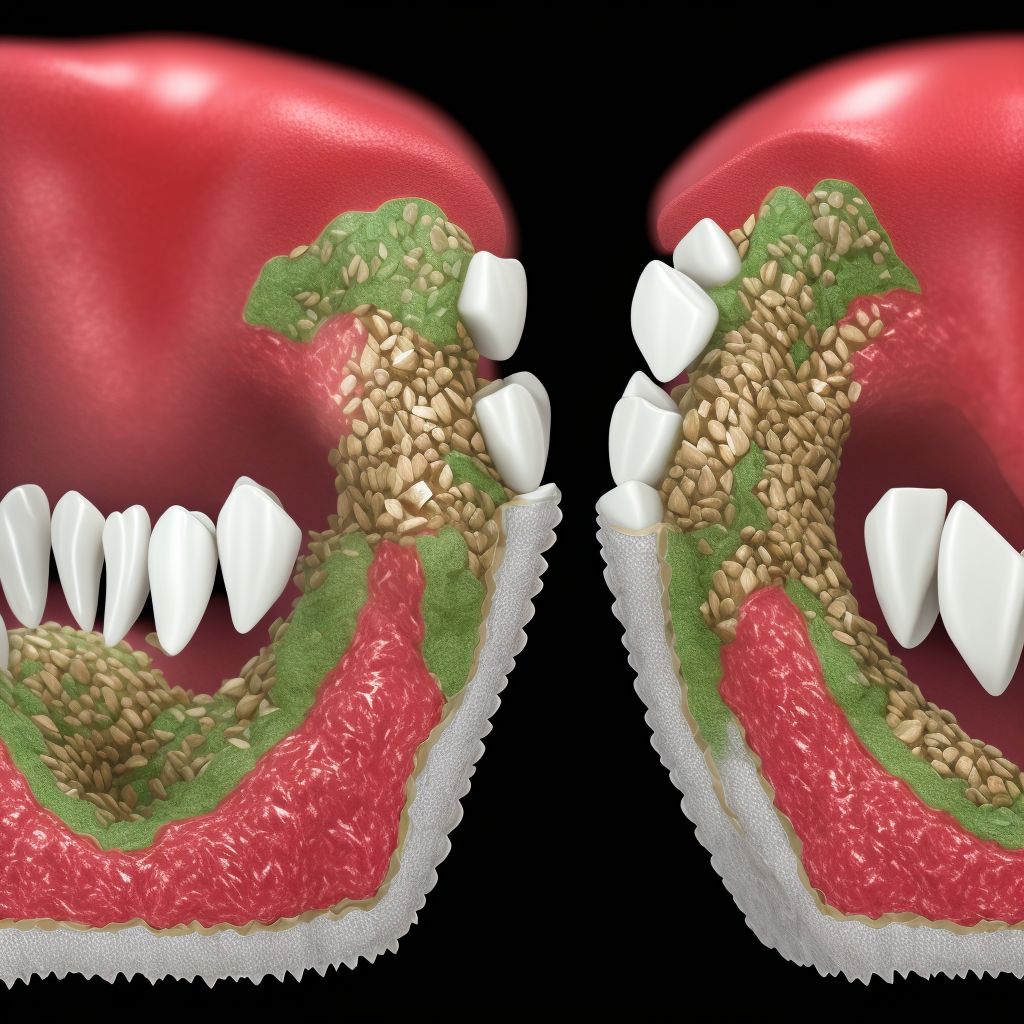 Other specified disorders of teeth and supporting structures digital illustration