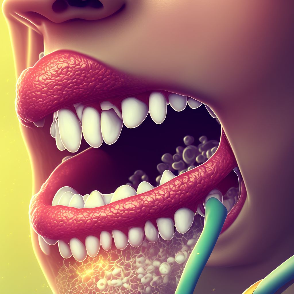 Other oral mucositis (ulcerative) digital illustration