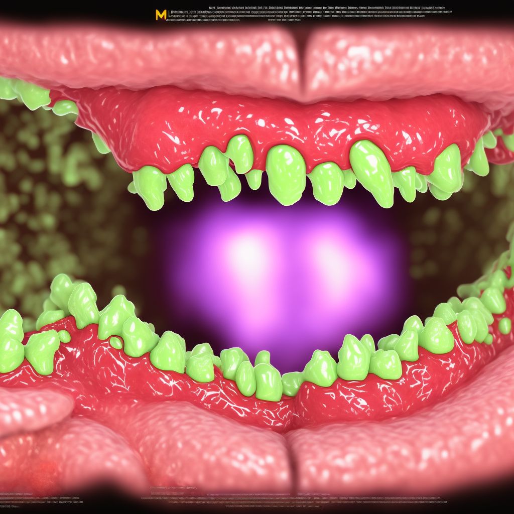 Leukoplakia of oral mucosa, including tongue digital illustration