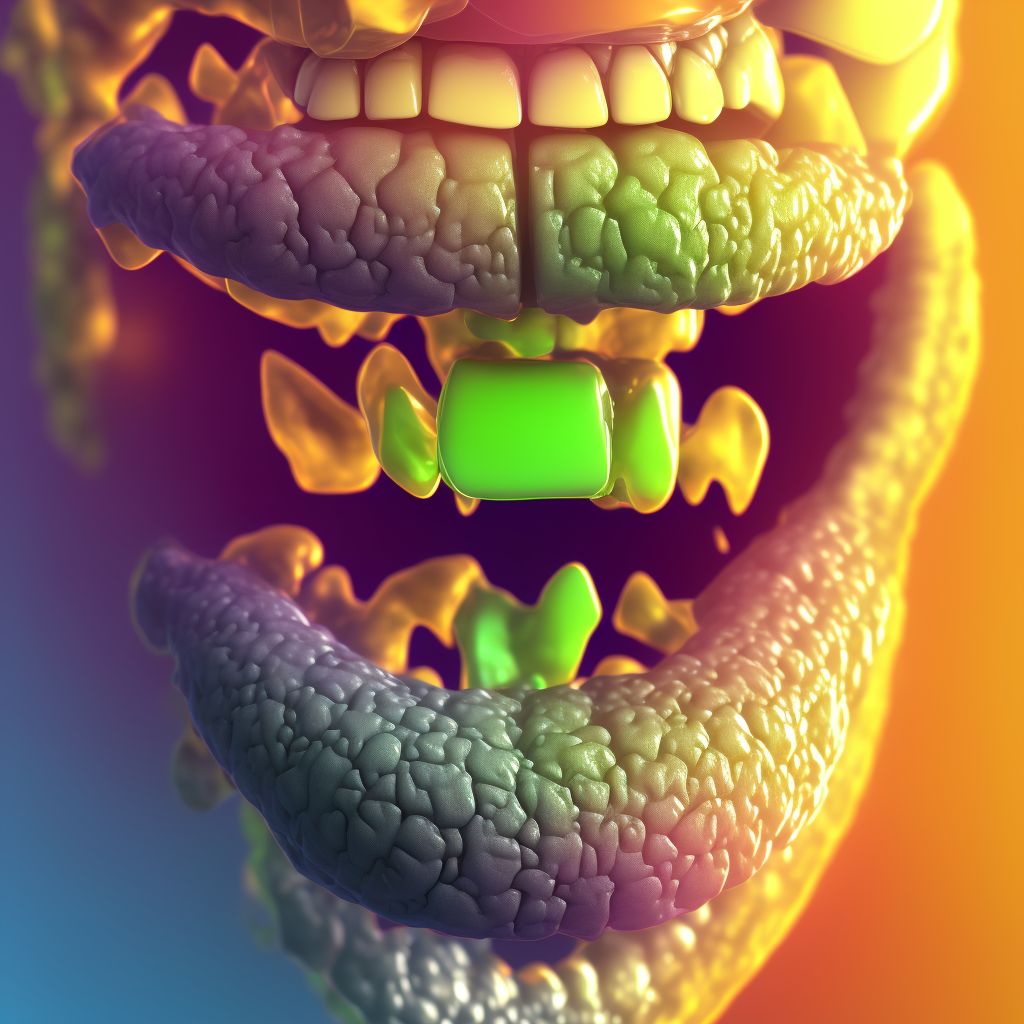 Median rhomboid glossitis digital illustration