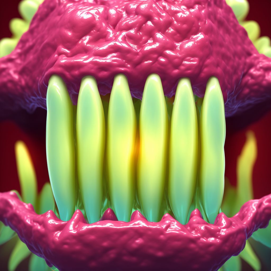 Hypertrophy of tongue papillae digital illustration