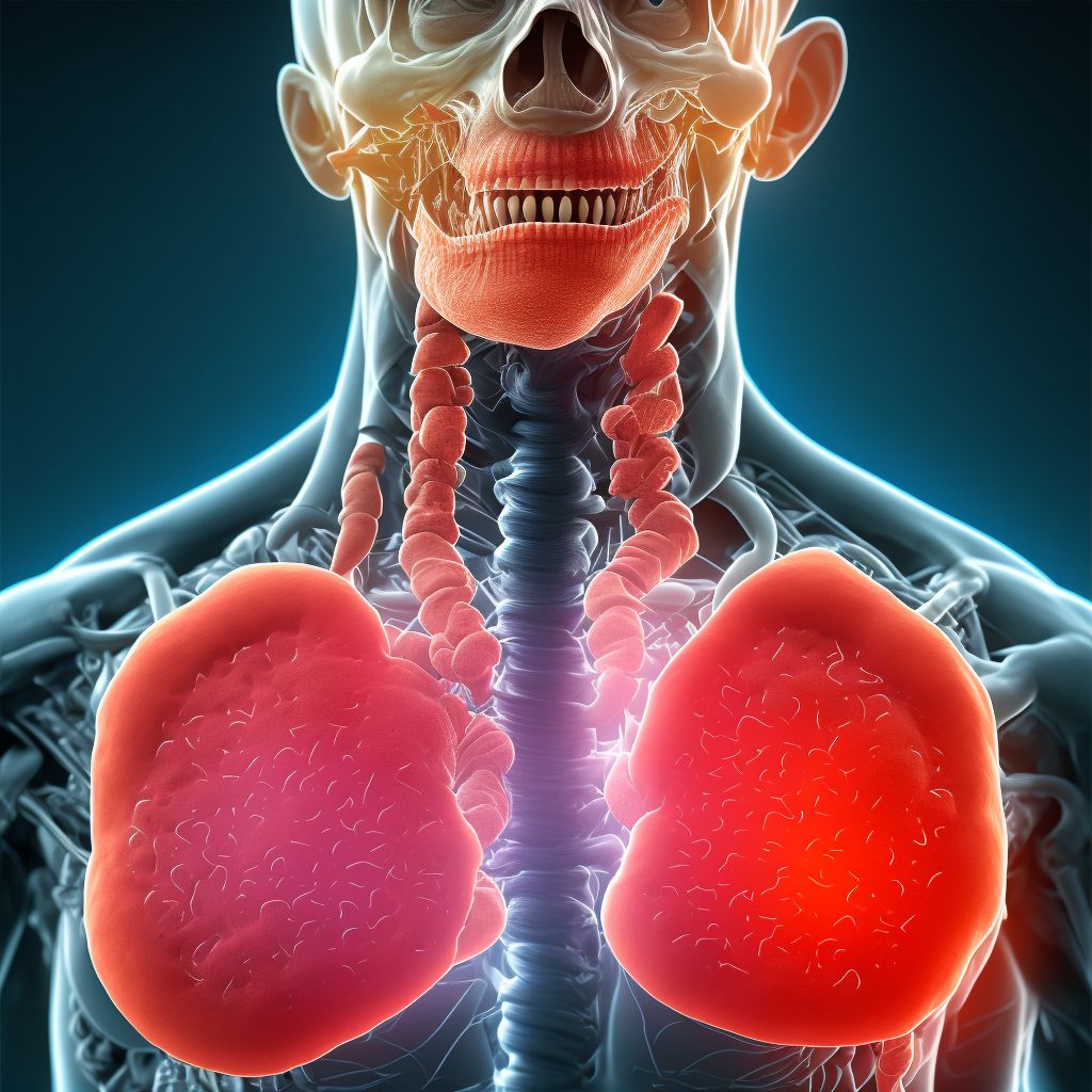 Acute duodenal ulcer with perforation digital illustration