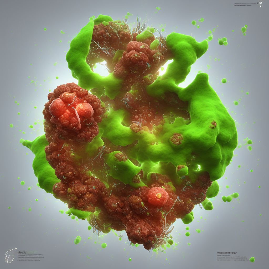 Chronic or unspecified peptic ulcer, site unspecified, with both hemorrhage and perforation digital illustration