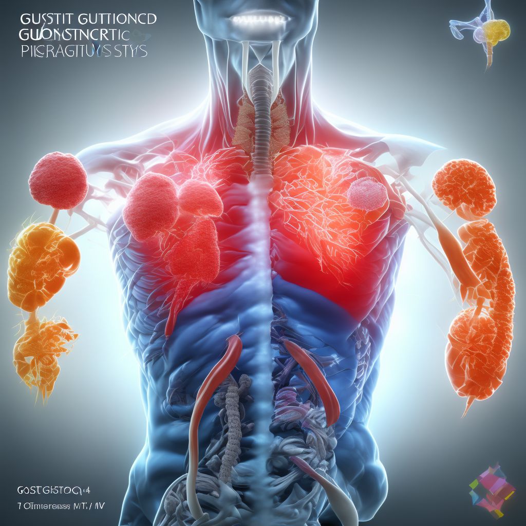 Gastroduodenitis, unspecified, without bleeding digital illustration