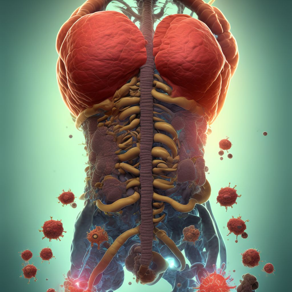 Fistula of stomach and duodenum digital illustration