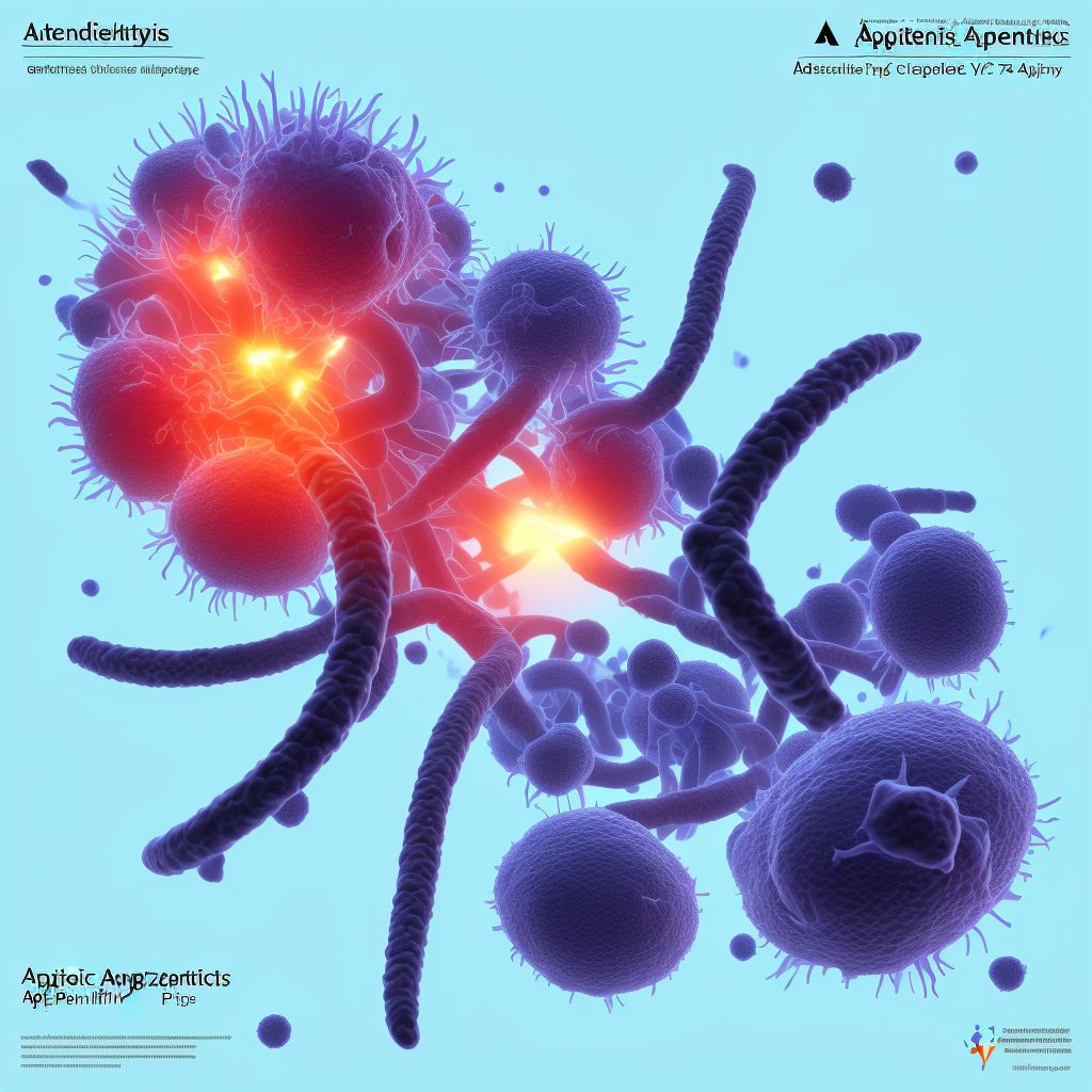 Acute appendicitis with generalized peritonitis, without abscess digital illustration