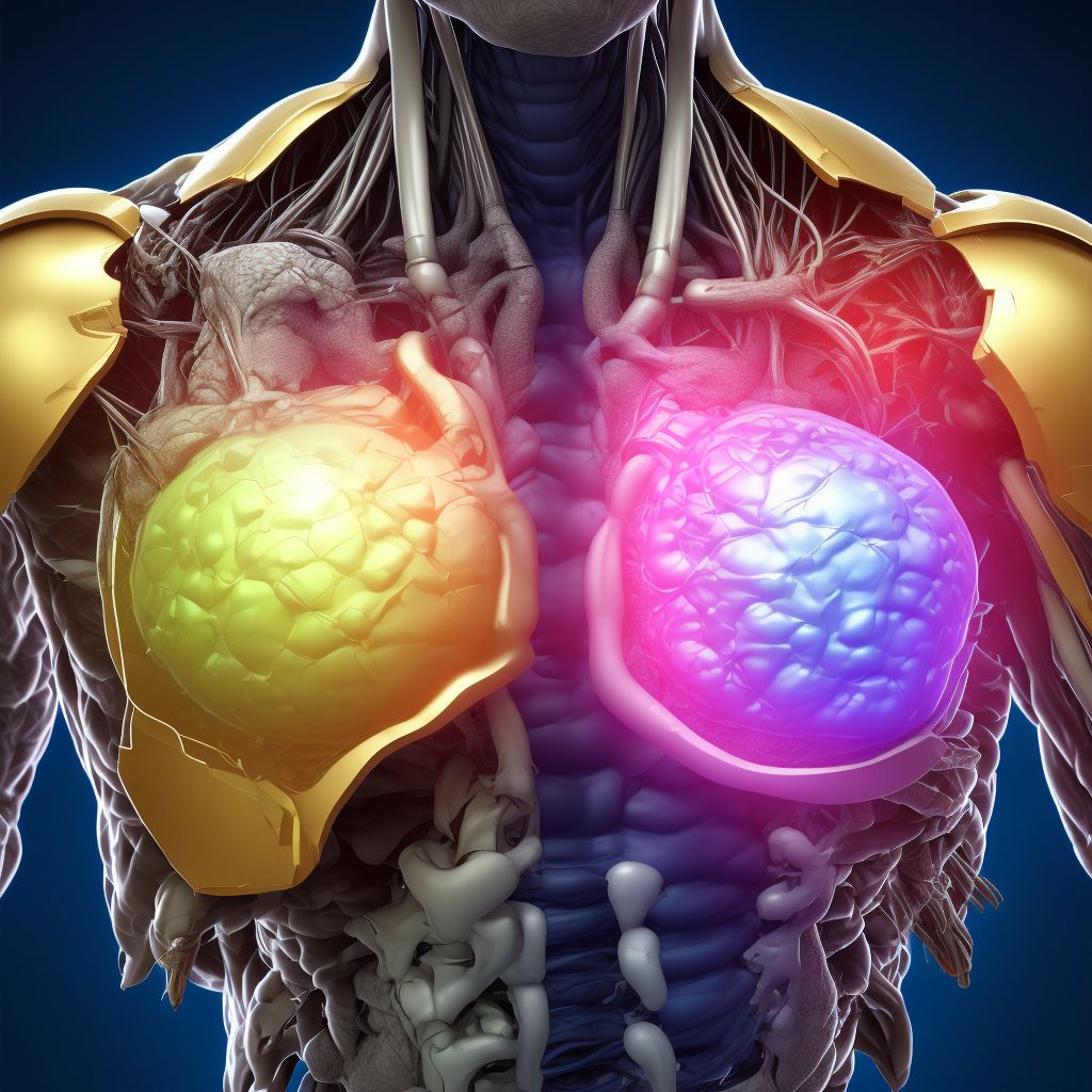 Bilateral inguinal hernia, with gangrene, recurrent digital illustration