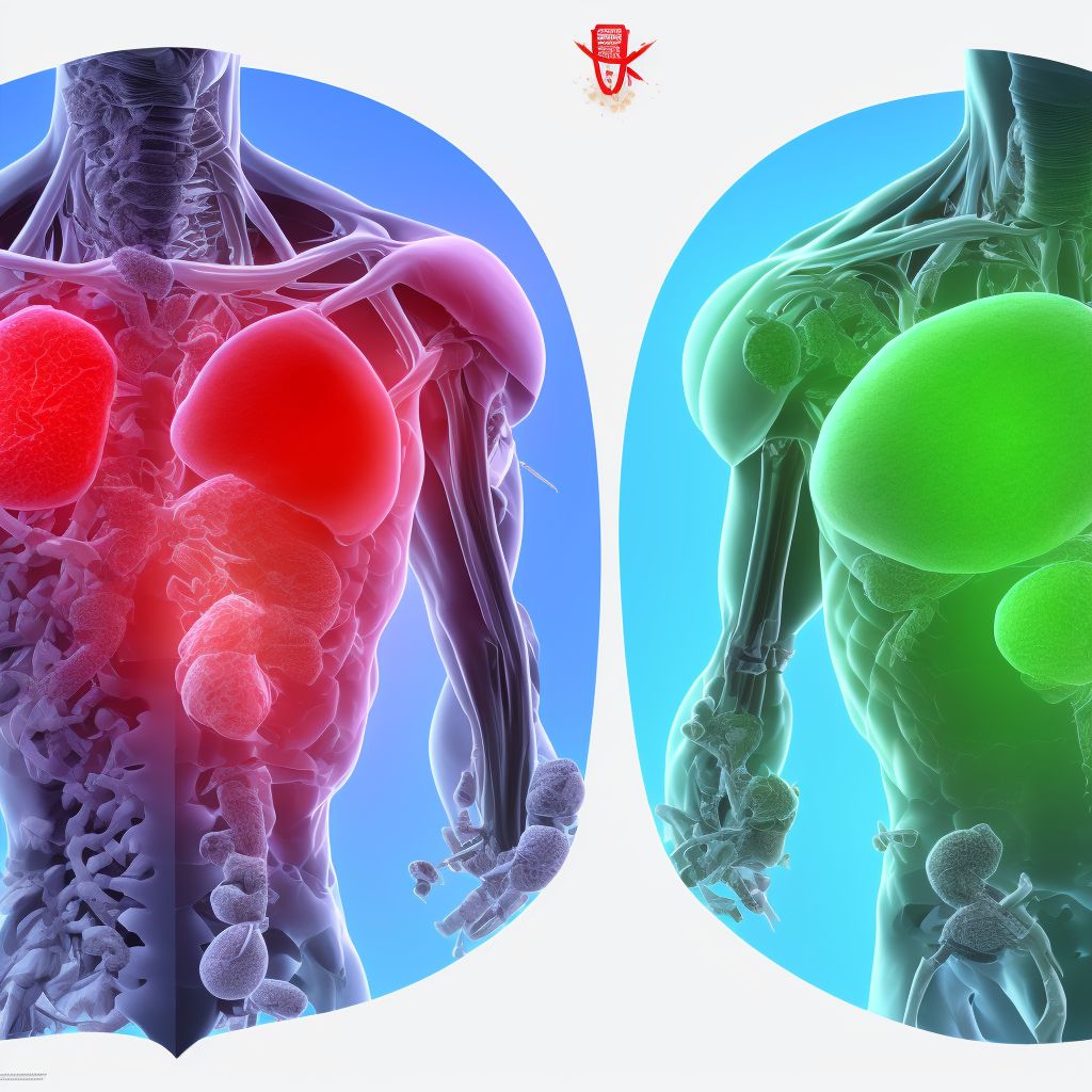 Bilateral femoral hernia, with obstruction, without gangrene, recurrent digital illustration