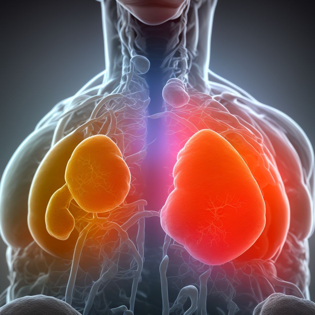 Diaphragmatic hernia with obstruction, without gangrene digital illustration