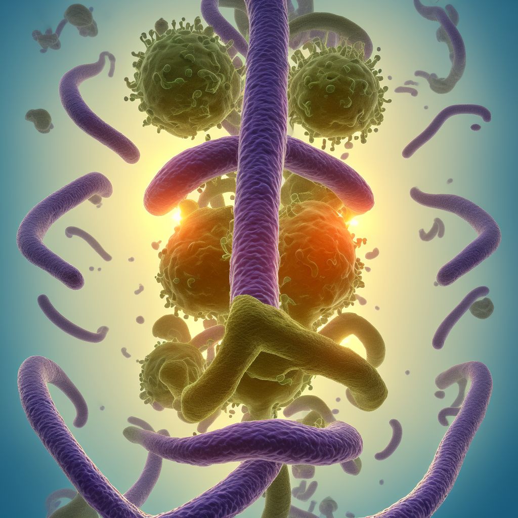 Crohn's disease of large intestine with other complication digital illustration