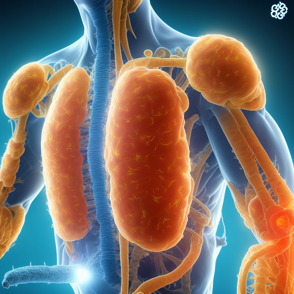 Ulcerative (chronic) proctitis with intestinal obstruction digital illustration