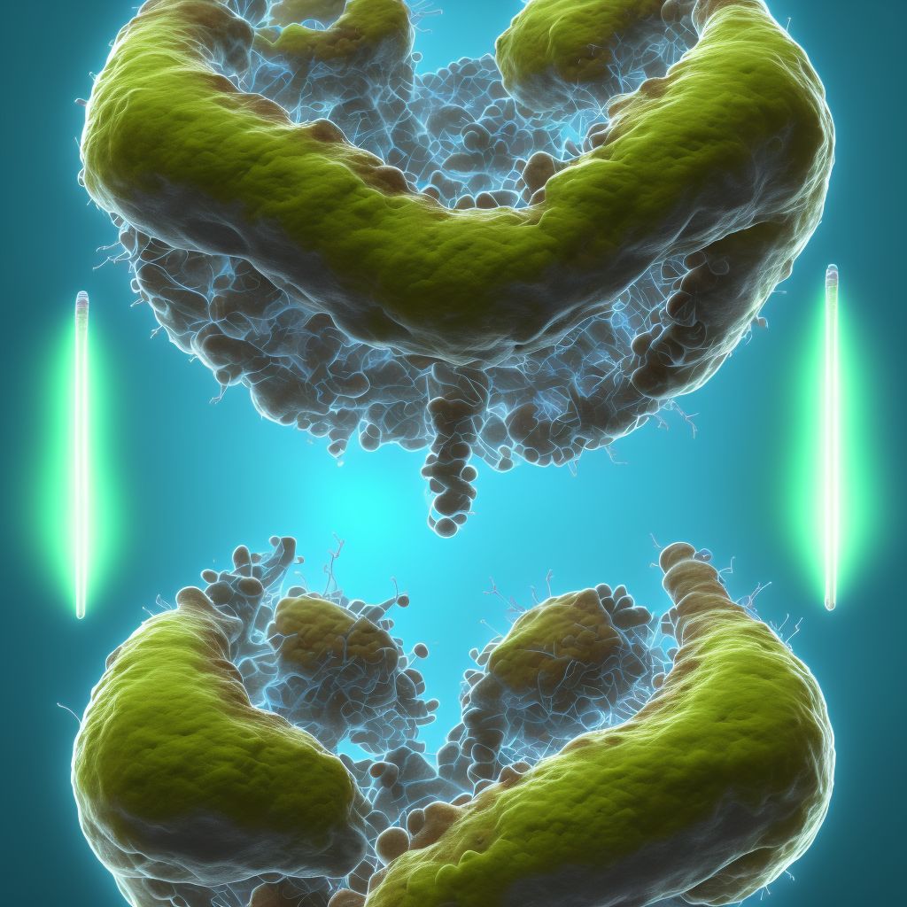 Ulcerative (chronic) rectosigmoiditis with intestinal obstruction digital illustration