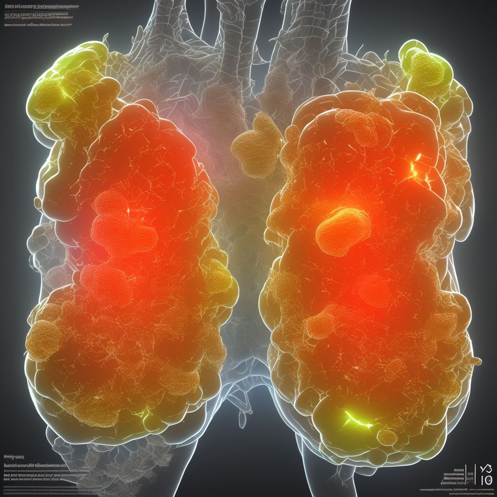 Acute (reversible) ischemia of large intestine, extent unspecified digital illustration