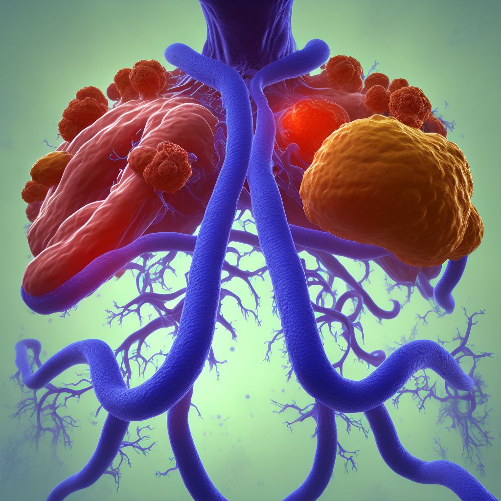 Diffuse acute infarction of large intestine digital illustration