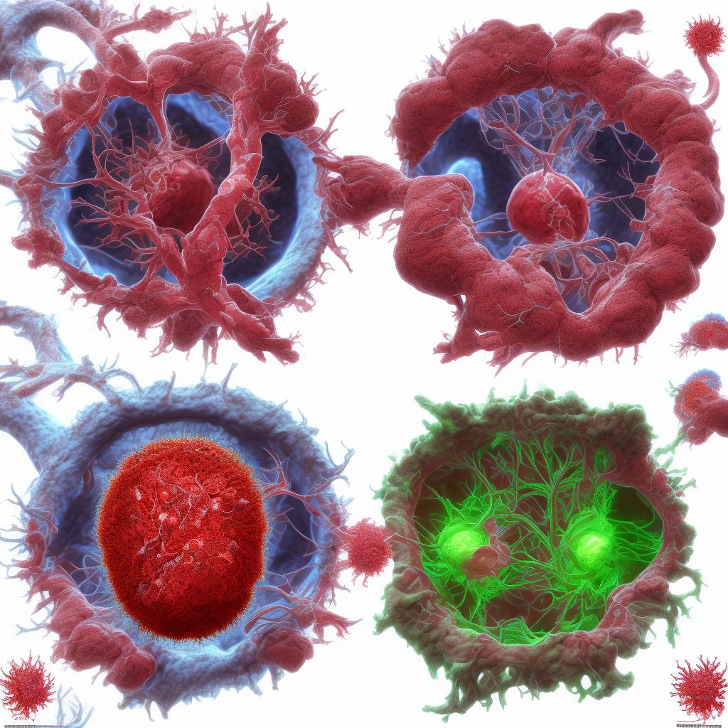 Angiodysplasia of colon with hemorrhage digital illustration