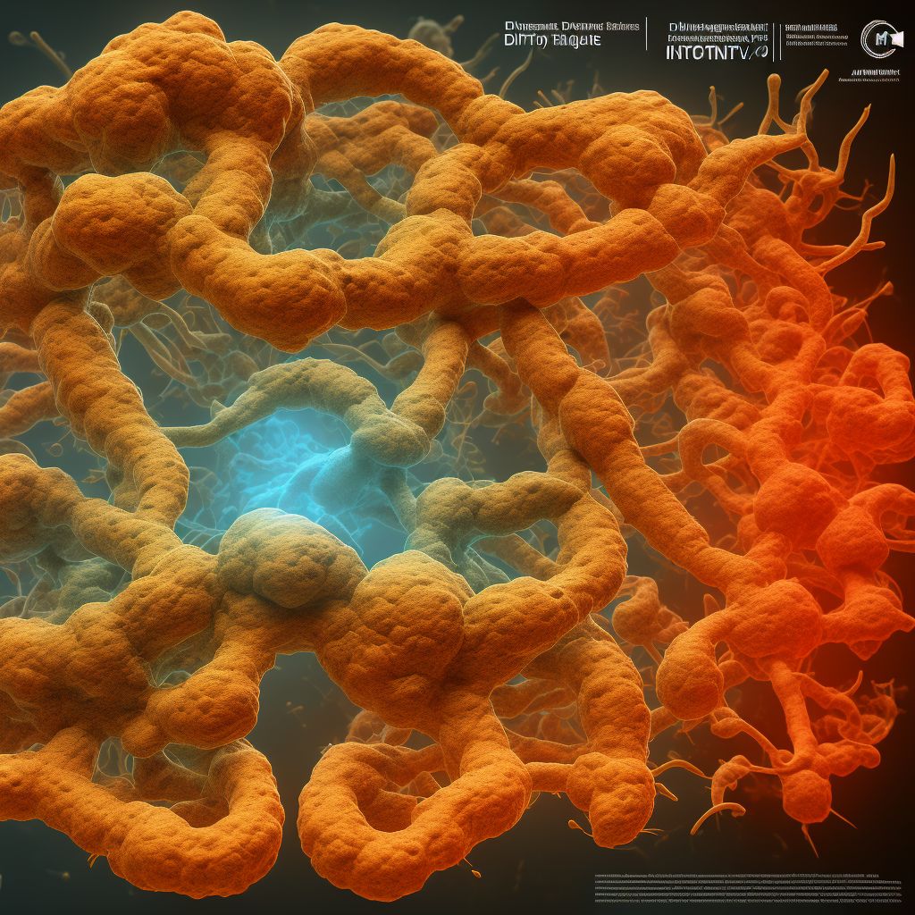 Diverticulitis of intestine, part unspecified, with perforation and abscess without bleeding digital illustration