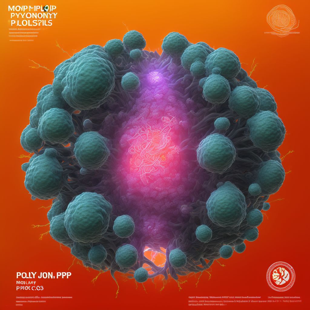 Polyp of colon digital illustration