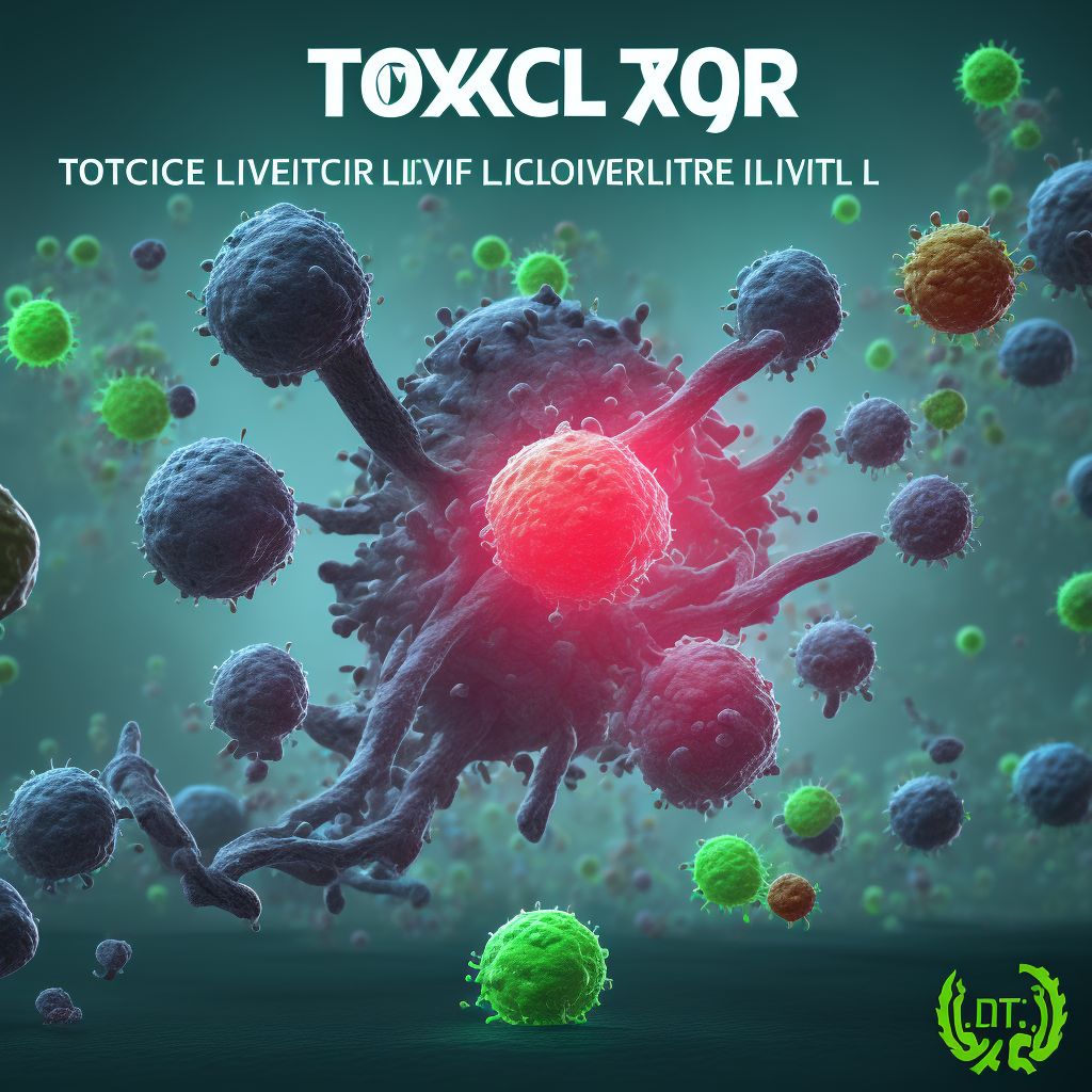 Toxic liver disease with chronic lobular hepatitis digital illustration