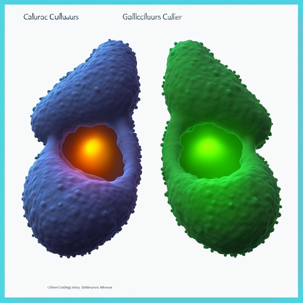 Calculus of gallbladder with chronic cholecystitis without obstruction digital illustration