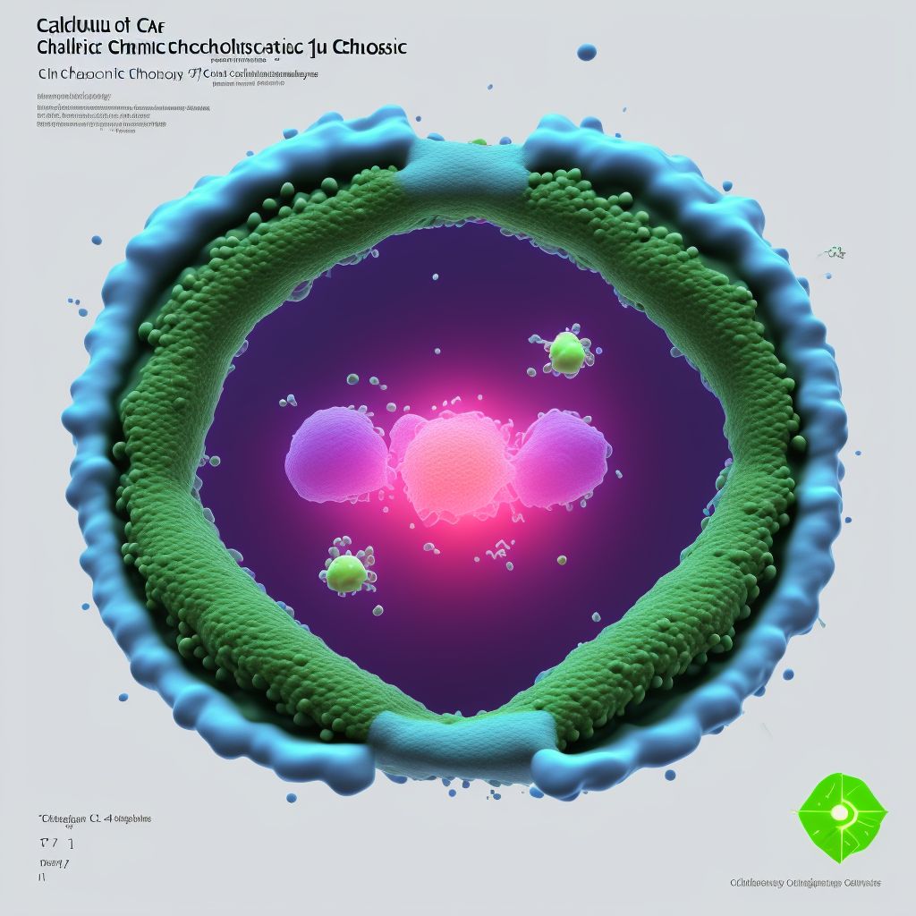 Calculus of gallbladder with chronic cholecystitis with obstruction digital illustration