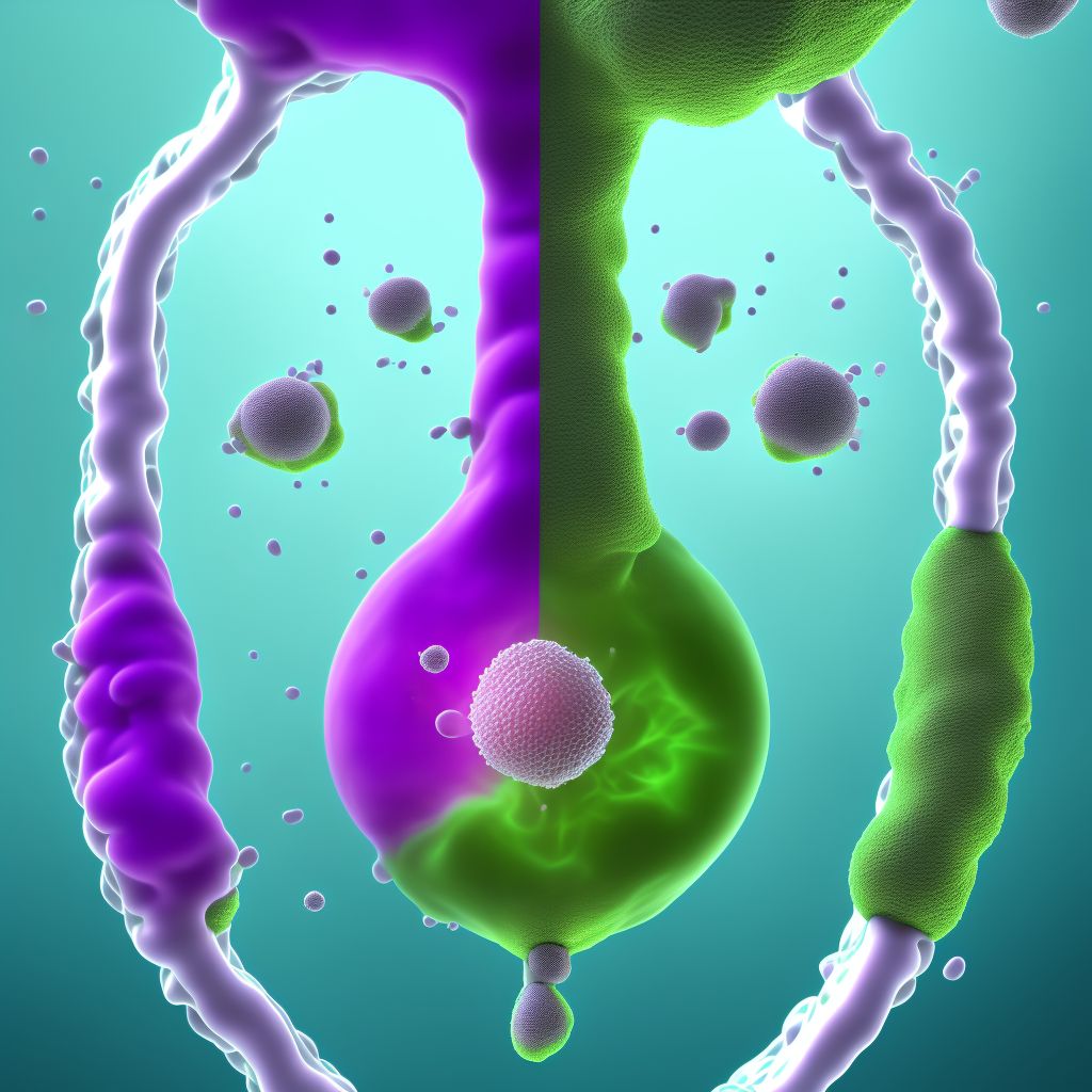 Calculus of bile duct with chronic cholecystitis without obstruction digital illustration