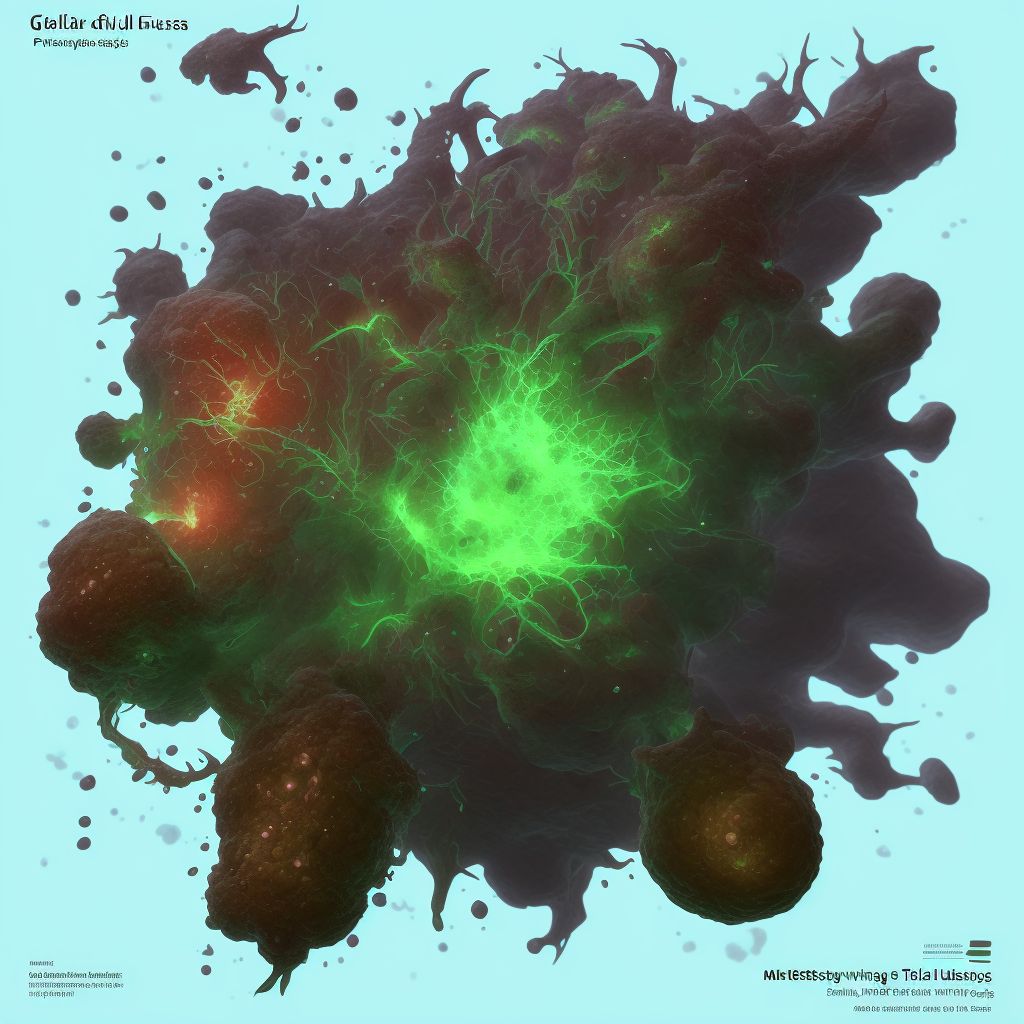 Fistula of gallbladder digital illustration