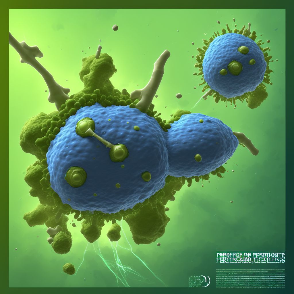 Perforation of gallbladder in cholecystitis digital illustration