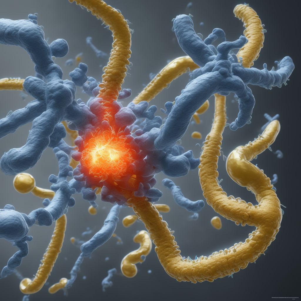 Postprocedural complete intestinal obstruction digital illustration